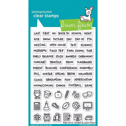Lawn Fawn - Clear Stamps - Plan On It: School LF2040