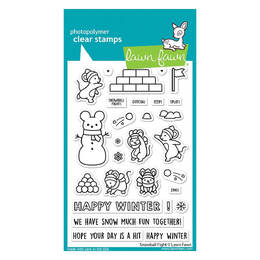 Lawn Fawn - Clear Stamps - Snowball Fight LF2941