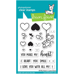 Lawn Fawn Clear Stamps - All my heart LF3017