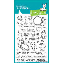 Lawn Fawn - Clear Stamps - Sew Very Mice LF3061