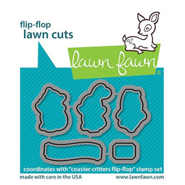 Lawn Fawn - Lawn Cuts Dies - Coaster Critters Flip-Flop LF3076