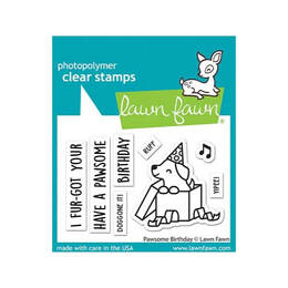 Lawn Fawn - Clear Stamps - Pawsome Birthday LF3162