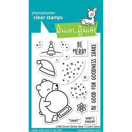 Lawn Fawn - Clear Stamps - Little Snow Globe: Bear LF3274