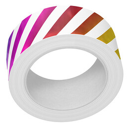 Lawn Fawn Foiled Washi Tape - Diagonal rainbow stripes LF3289