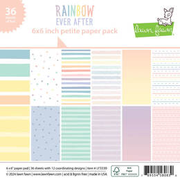 Lawn Fawn Petite Paper Pack 6 x 6 - Rainbow Ever After LF3330