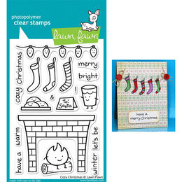 Lawn Fawn - Clear Stamps - Cozy Christmas LF334