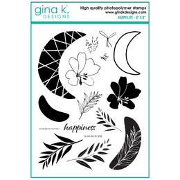 Gina K Designs Clear Stamps - Happy Life