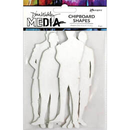 Dina Wakley Media Chipboard Shapes - The Men MDA74977