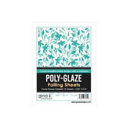 Gina K Designs Poly-Glaze Foiling Sheets - Cone Flower Garden