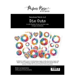 Paper Rose Die Cuts - Rainbow Twirl 2.0 31076