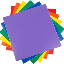 Silhouette Vinyl Sampler Pack 12"X12" 6/Pkg - Red, Orange, Yellow, Green, Blue, Violet (on A Roll)