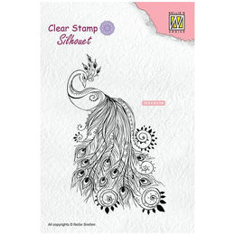 Nellie Snellen Clear Stamps Silhouette - Peacock SIL044