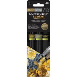 Spectrum Noir Sparkle Glitter Brush Pens 3/Pkg - Metallics