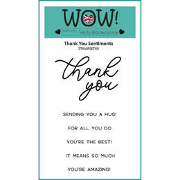 Wow! Embossing Clear Stamp (A7) - Thank You Sentiments (by Verity Biddlecombe)