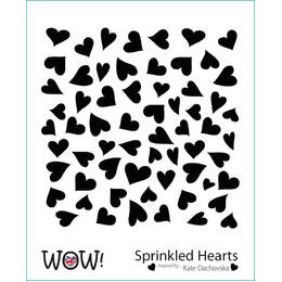 Wow! Embossing Stencil - Sprinkled Hearts (by Katerina Dachovska)