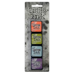 Tim Holtz Distress Mini Ink Pads 4/Pkg - Kit 8 TDPK40385