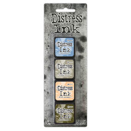 Tim Holtz Distress Mini Ink Pads 4/Pkg - Kit 9 TDPK40392