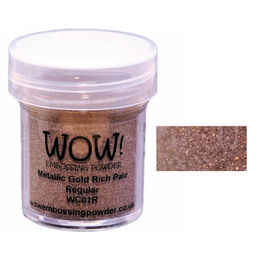 Wow! Embossing Powder Regular 15ml - Metallic Gold Rich Pale